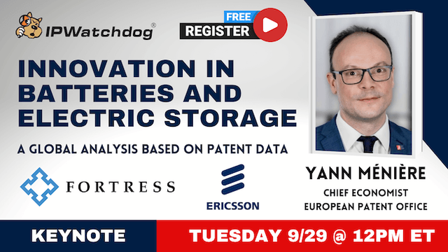 Virtual CON2020 – KEYNOTE: Yann Meniere, Chief Economist, EPO – September 29, 2020