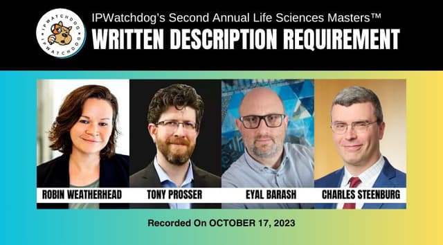 Life Sciences 2023 – The Future of the Written Description for Life Sciences – October 17, 2023